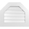 Ekena Millwork Octagonal Top Surface Mount PVC Gable Vent: Functional, w/ 3-1/2"W x 1"P Standard Frame, 26"W x 22"H GVPOT26X2201SF - alternate 1